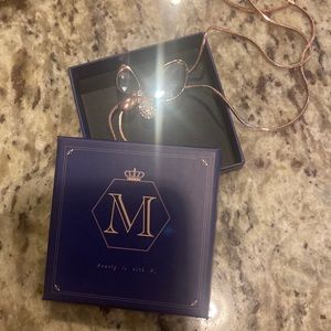 Rose Gold Butterfly Necklace - Never Worn - Long Chain